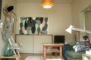 水色×緑の部屋